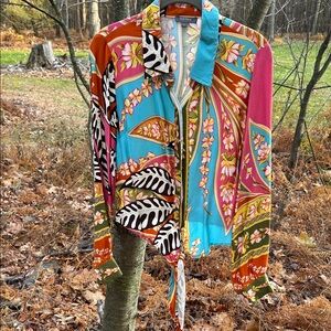 Haute Hippie Multicolor Floral Top